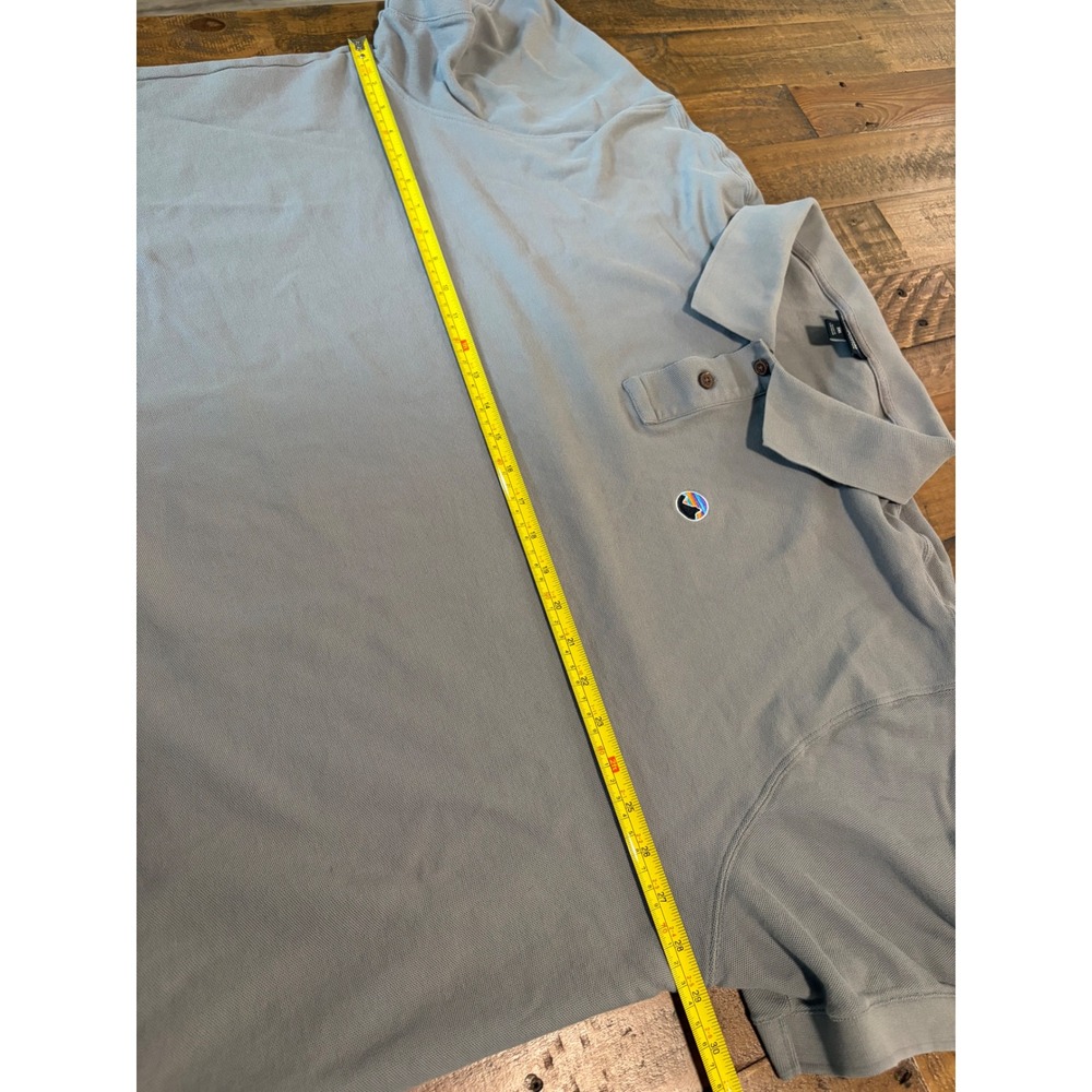 Patagonia Mens 3XL Organic Cotton Short Sleeve Polo Shirt Grey Fitz Roy Logo - Picture 7 of 10